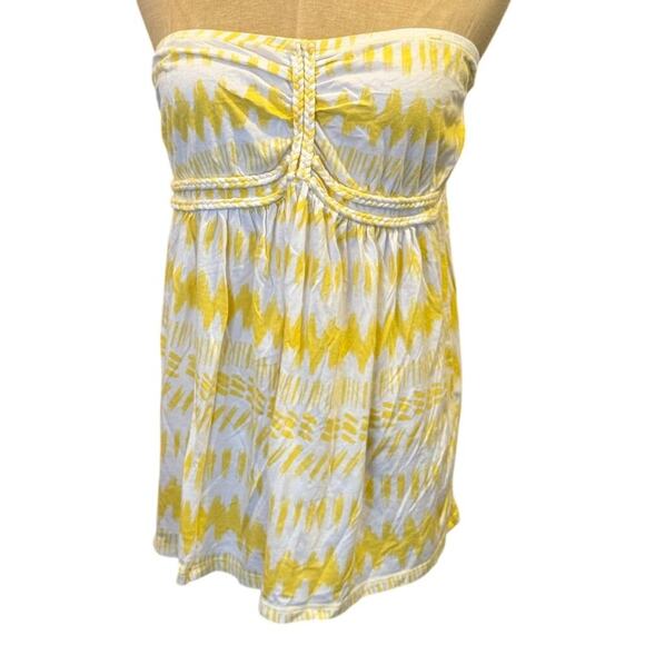 LANE BRYANT Yellow Strapless Summer Top Shirt size 14 / 16 - Picture 1 of 7